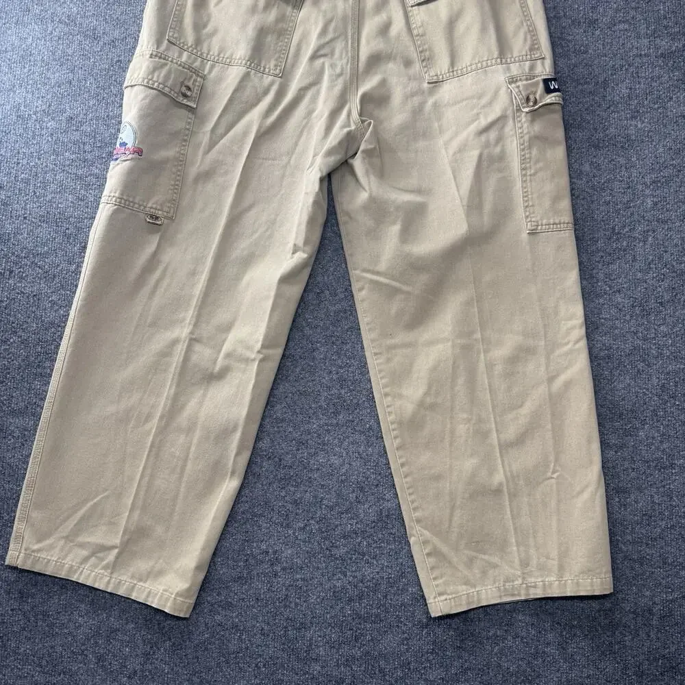Vintage Wu Wear Jeans WuTang Pants Khaki Baggy Cargo Pants Streetwear 36x32 Rare - Picture 8 of 14